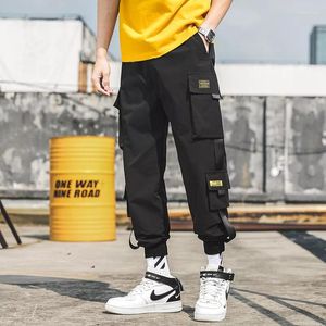 Men's Pants Fashion Punk Pockets Jogger Trousers Harajuku Elastics High Waist Streetwear Harem Couple Style Men Cargo