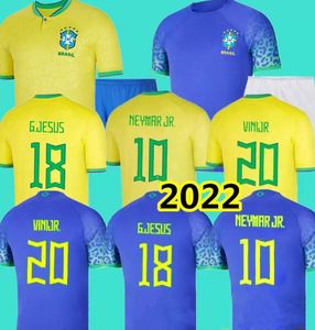 2022 Jerseys de fútbol Brasil L.Paqueta Neymar Vini Jr. 22 23 P. COUTINHO RICHARLISON Camisa de fútbol G.Jesus T.Silva Bruno G. Pele Casemiro Men Women Kids Sets Jersey