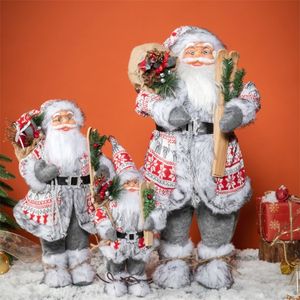Decora￧￵es de Natal Christmas Grandes bonecas de Papai Noel Dolls Backpack Standing Toys Backpack com Bell ou Home Xmas feliz ano para crian￧as para crian￧as 220921