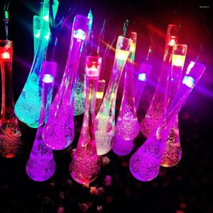 Strings Bubble Drop Shape LED Solar Light String Outdoor Waterproof Holiday Supplies Romantic Wedding Elegant Girl Heart