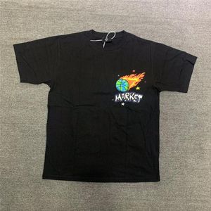 Erkek T Shirt Büyük Boy Basketbol Çin Mahallesi Pazarı T-Shirt Kaliteli Gömlek Boy Üstleri Tee Erkek kadın kıyafetleri