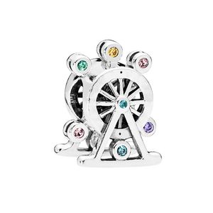 Authentische Sterling Silber Riesenrad Perlen Charm Freundin Geschenk Schmuck DIY Zubehör Original Box für Pandora Armreif Armbandherstellung Charms