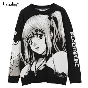 Maglioni da uomo Hip Hop Street Style Harajuku Maglione da donna Primavera Estate Retro Anime giapponese Ragazze Maglia in cotone Pullover Maglione da donna 220921