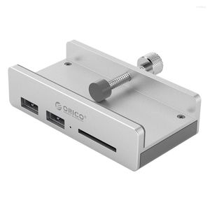 MH2AC U3 USB Hub de alumínio CLIPE DO TYPE PORTS Estação de doca de alta velocidade para laptop para desktop com leitor de cartão