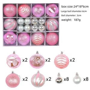 Barrel special-shaped electroplating painted Christmas ball plastic set ceiling decoration pendant