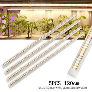 Luzes de cultivo 5pcs/lote 120cm LUZ LED T8 Lâmpada de barra de tubo Planta hidropônica de espectro para o cultivo Vegs interno Seeds Tent