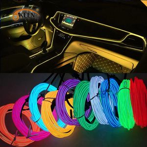 Car Interior Decorative Lamps Strips Atmosphere Lamp Cold Light Decorative Dashboard Console Auto DIY LED Ambient Lights 1/2/3/4/5M