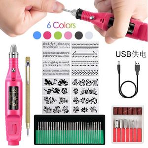 Nail Art Kits Drill Set Manicure Kit med Pedicure Mini Polish Pen Tools Set