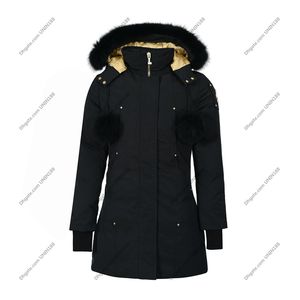 Designer Luxury Womens Down Jacka Canada North Winter Hooded Coat Real Fox Collar Thicken Warm Jackets Män kvinnor Golden sax Kläder Vindtät XS-XL