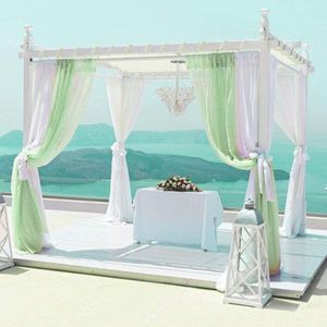 Dekoracja imprezy Wedding Tacdrop ​​5x1.35m Sheer Scarf Organza Table Runner Arch Valance Swags Reception