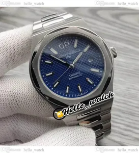 42mm GP Laureato L39 Miyota Otomatik Erkek İzle 81010-11-431-11A Mavi Kadran Paslanmaz Çelik Bilezik Gents Yeni Saatler HelloWatch E05A2