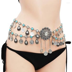 Belts Coin Belly Chain Waist Dance Dress Belt Tassel Body Drop