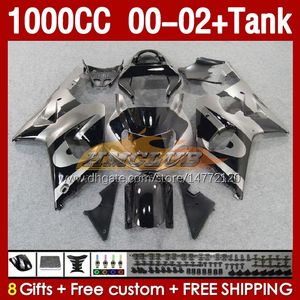 OEM FAIRINGS TANK FￖR SUZUKI GSXR-1000 GSX R1000 GSXR 1000 CC Black Grey 00-02 Body 155no.17 1000cc GSXR1000 K2 00 01 02 GSX-R1000 2001 2002 2002 Injektion M￶gelm￤ssan