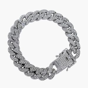 Neue voller Diamant Hip Hop Ketten Männer Frauen kubanische Armband Schmuck Mode kubanische Halskette