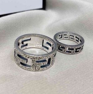 Band Rings S925 silver hollow out couple ring wide narrow personalized pair for girlfriend exclusive Design jewel Exclusive saleXOSE