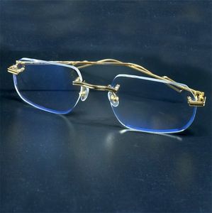 Güneş gözlüğü çerçeveleri Rimless şeffaf gözlükler çerçeve moda carter desinger göz camları dolgu reçeteli lens gölge gözlük