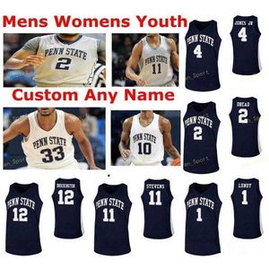 Nik1 NCAA College Penn State Nittany Lions Basketballtrikot 22 Grant Hazle 23 Josh Reaves 24 Mike Watkins 33 Beattie Individuell genäht