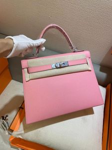 28 см роскошная сумка для плеча женская сумочка бренда италия Epsom Кожа