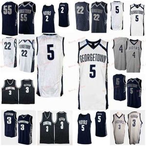 NN1ステッチカスタム0 Jahvon Blair 1 Jamorko Pickett 2 Mac McClung 4 Jagan Mosely Georgetown Hoyas College Men Women Youth Jersey