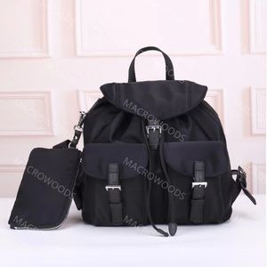 zaino casual di grande capacità borsa da scuola in tela impermeabile di lusso Custodia con cerniera in nylon rimovibile Hardware in metallo Chiusura con coulisse con patta e fibbia 1BZ811