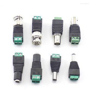 Aydınlatma Aksesuarları 5 PCS BNC DC Erkek Kadın Güç Kaynağı Konnektörü 5.5x2.1mm Konektörler KOAX CAT5 Adaptör 12V CCTV Kamera LED Şerit için