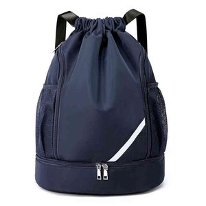 Backpack Style Soccer Softestring Bag para Girls Football Repita Black Hoops Player Gift Sport Pack Sack Sack Water Proof 220921