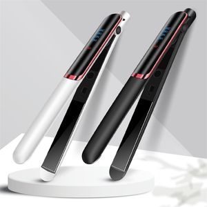 Hair Straighteners Negative Ion Ceramic Flat Iron 2 In 1 Fast Straight Curling Professional Curl 220921