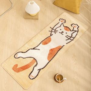 Carpets Korean Cartoon Carpet Bedroom Bedside Soft Rug Living Room Non-slip Floor Mat Children Cute Tatami Rugs Home Decor