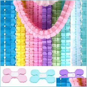 Party Decoration 3.6m Four Leaf Clover Paper Garlands Wedding Pink Princess Baby Shower Theme Tissue Garland Leverant￶rer Backdro MxHome Dhetk