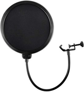 Mikrofon-Pop-Filter für Blue Yeti und jedes andere Mikrofon, doppellagiger Wind-Pop-Schutz mit flexiblem 360°-Schwanenhals-Clip-Stabilisierungsarm von Earamble