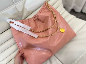 2022 Totes Frauen Einkaufstaschen Luxusdesigner Diamant Gitter Reise Cross Body Umhängetasche Drawess Antiquitätenkette Distressed vergoldete Vintage Modehandtasche