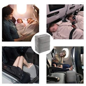 Pillow PVC Inflatable Travel Foot Rest Kids Airplane Bed Car Bus Adjustable Height Adult Flight Sleeping Resting