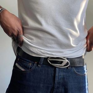 Fashion Brand Belts Black Genuine Leather Simple Decorative Casual Belt for Men and Women