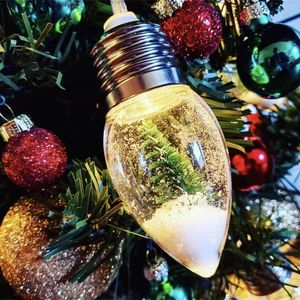 Tiras de arbeira de natal snow globe string luzes playground led mini snowflake bulb ornament #40