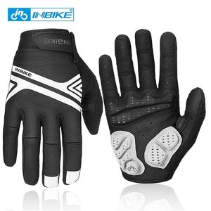 Five Fingers Gloves INBIKE Cycling Gloves Full Finger Bicycle Sport Gloves Men Women Autumn Winter Touch Screen Fitness Climbing MTB Bike MF319 220921