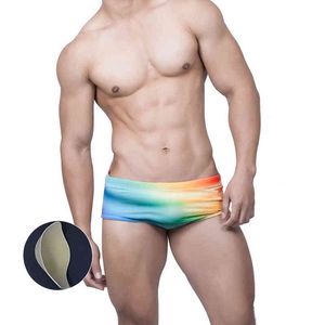 Erkek mayo yeni erkek mayo puşları ile puşa ile düşük bel, seksi baskılı boksör gövdeleri Avrupa moda moda mayo yaz plajı sörf j220913
