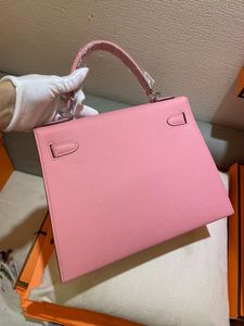 28cm design shoulder bag luxury purse women brand handbag epsom Leather handmade with wax line stitching many colors to choose wholesale price