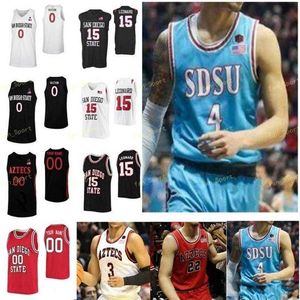 NIK1 NCAA COLLEGE SDSU SAN DIEGO СТАТА AZTECS BACKETBALL JERSEY 22 MALACHI FLYNN 25 MIKE POPE 3 AGUEK AROP 31 NATHAN MENSAH CUSTED LITED