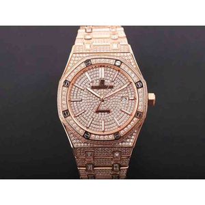 Luxury Watch for Men Mechanical Watches Highest Swiss Grade 15400 Diamond Rosegold Brand Sport Wristatches