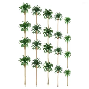 Dekorativa blommor tr￤dplantor akvarium miniatyr konstgjord falska palm fiskmodell tee tankmini faux ornament palms diy tr￤d tillbeh￶r