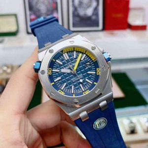 Luxury Watch for Men Mechanical Watches 43mm Automatisk rörelse 316 Rostfritt stål Gummistem Swiss varumärke Sport Wristatches