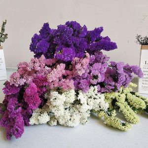 Fiori decorativi Colore viola Fiore immortale Bouquet di fiori del nontiscordardime essiccati naturali per la decorazione domestica Mariage Matrimonio Natale