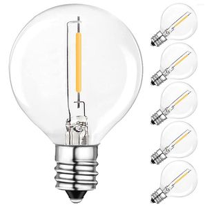 6/25st G40 LED -sträng glödlampa lampor och rör 120V/220V volframlampor E12 Basuttag för hemma utomhus