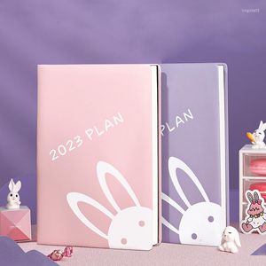 Agenda 2023 Planejador Organizador Diário do calendário A5 Notebook e Journal Weekly Bloco de desenho diário Plano de livro de cadernos