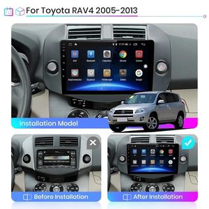 För Toyota Rav4 2007-2012 Två din bilvideoradio GPS-navigering med full pekskärm Bluetooth Mirror Link i MP5 MP3-spelare