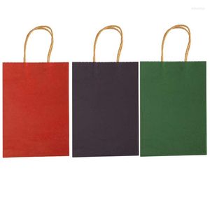 Jewelry Pouches 10Pcs Portable Party Kraft Paper Bag Simple Shopping Packaging Gift With Handle Jewellery For Jeweler