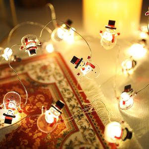 Kerstverlichting Kerstboom ornamenten m lampen bomen Sneeuwman Bell Snowflake Pompoenpatroon Home Decor Lamp String WH D3