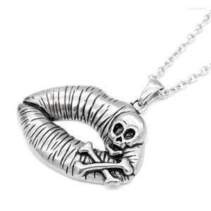 Pendant Necklaces Men's Women's Universal Retro Creative Lips Skull Embossed Necklace Anniversary Gift Jewelry Hip Hop Punk