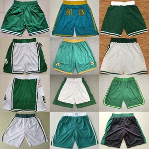 New Basketball Jayson Jaylen Tatum Pantaloncini marroni Classic Green Bird Garnett Rondo Allen Pierce Hip Pop Pantaloni con cerniera Pantaloni sportivi Smart Horford Brogdon Williams Short