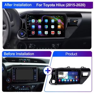 Android GPS 자동차 비디오 라디오 2DIN 멀티미디어 오디오 플레이어 Toyota Hilux 2016-2018 LHD 지원 백업 카메라